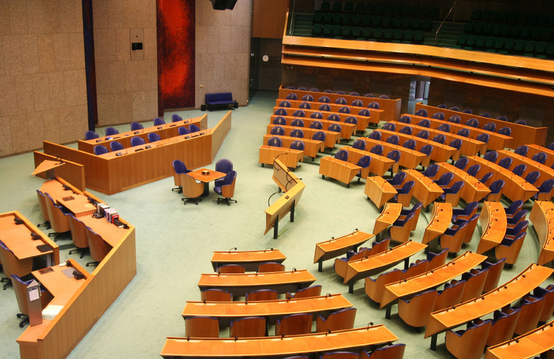 Image of room of House of Representatives in the Netherlands