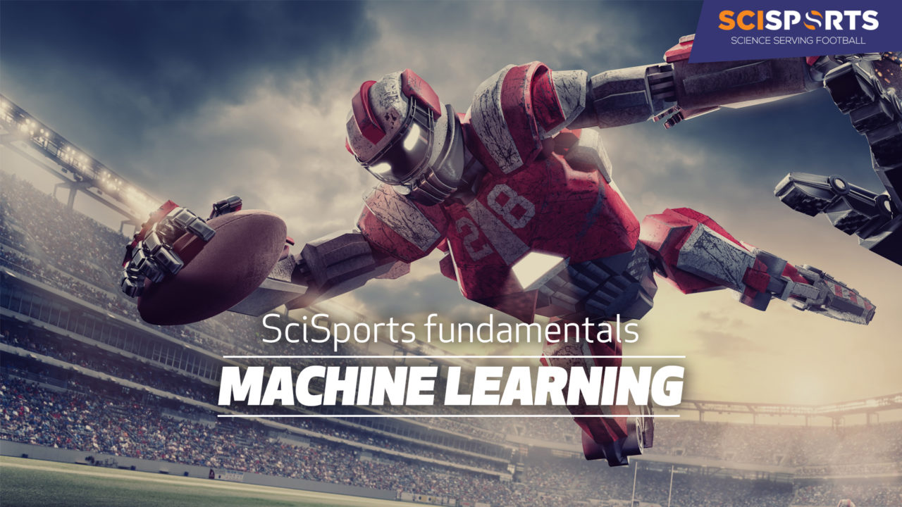 Visualisation of Machine Learning at SciSports with a robot catching a ball in a football stadium