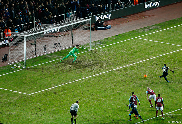 Image of a penalty that is taken