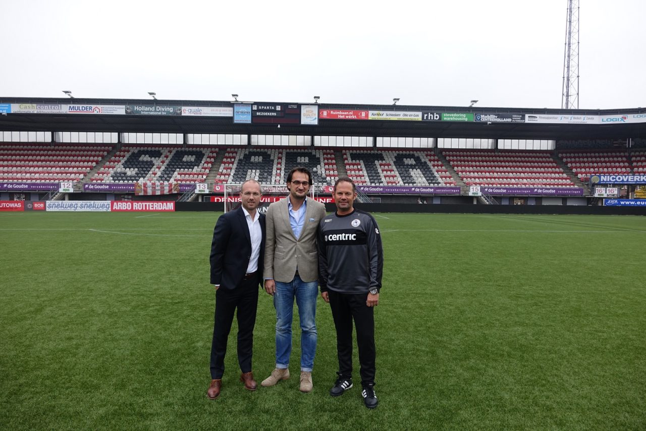 Visualisation of collaboration Sparta Rotterdam and SciSports in the Stadium of Sparta