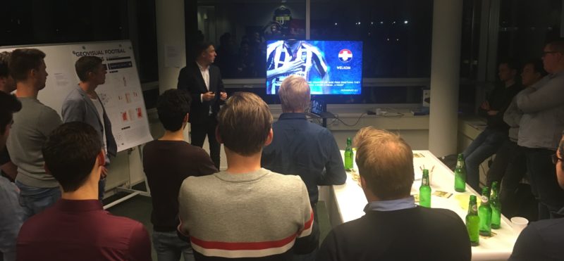 Image of Bastiaan Riemersma presenting at Open Football Analytics Night