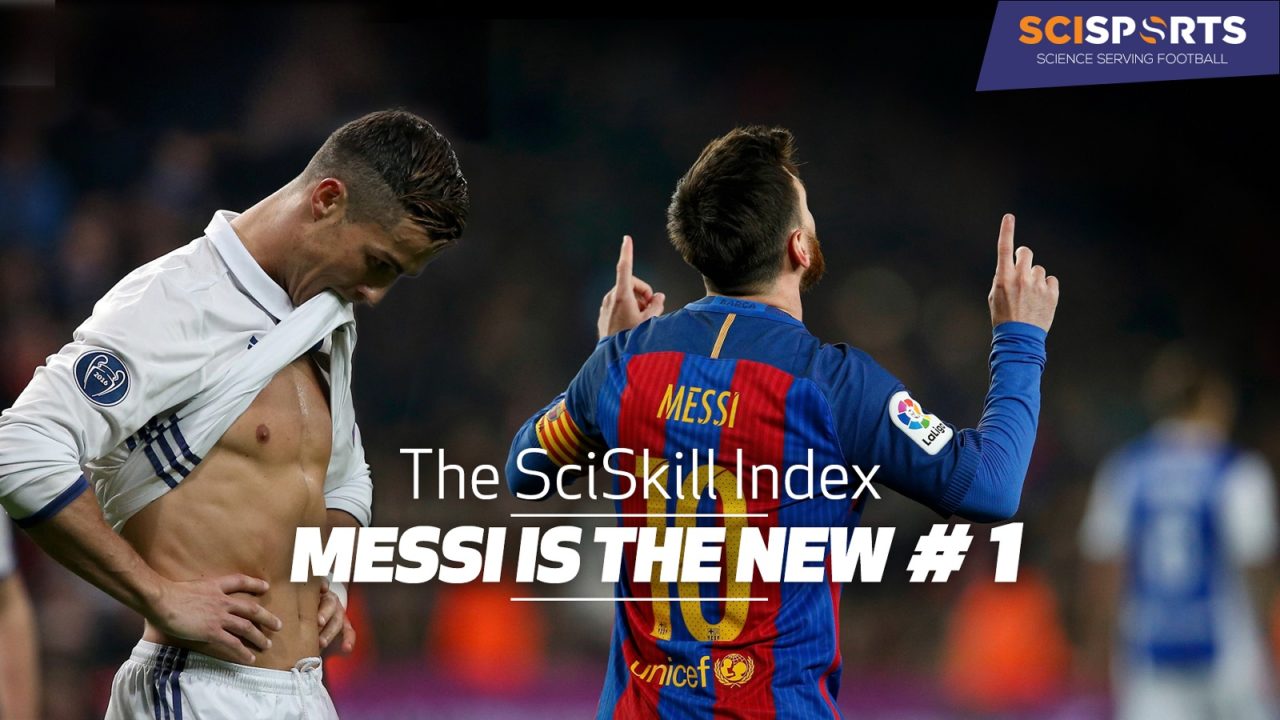 Visualisation of Messi surpassing Ronaldo on SciSkill Index