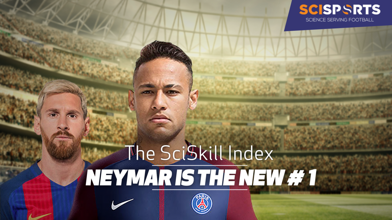 Visualisation of new SciSkill number one Neymar with Messi Neymar and a stadium in the background