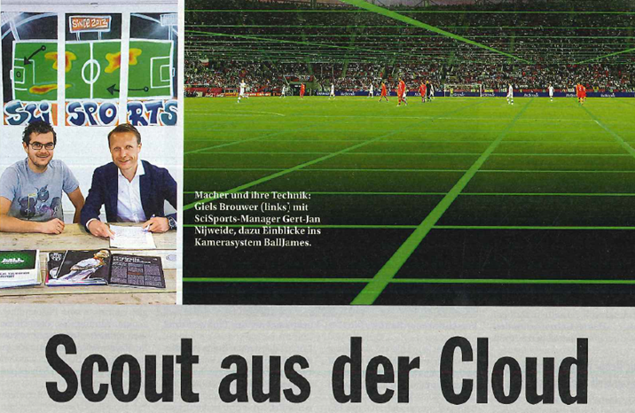 Visualisation of SciSports in German newspaper with 