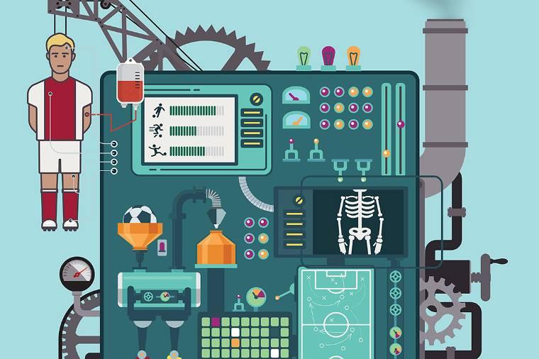 Visualisation of Transfer Lab showing a machine with a lot of features