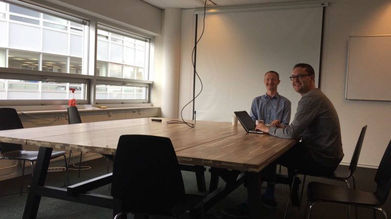 Image of SciSports employees Wouter and Jan at the Amersfoort office
