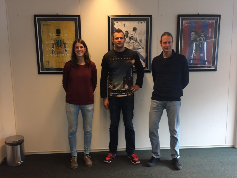 Image of Lotte, Marijn and Ruben at SciSports