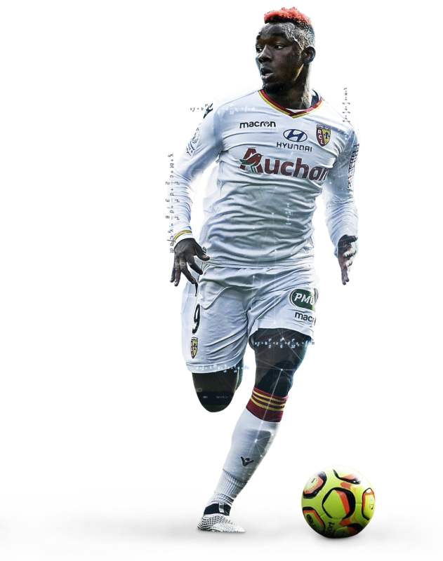 Visualisation of Duverne at RC Lens with data around him