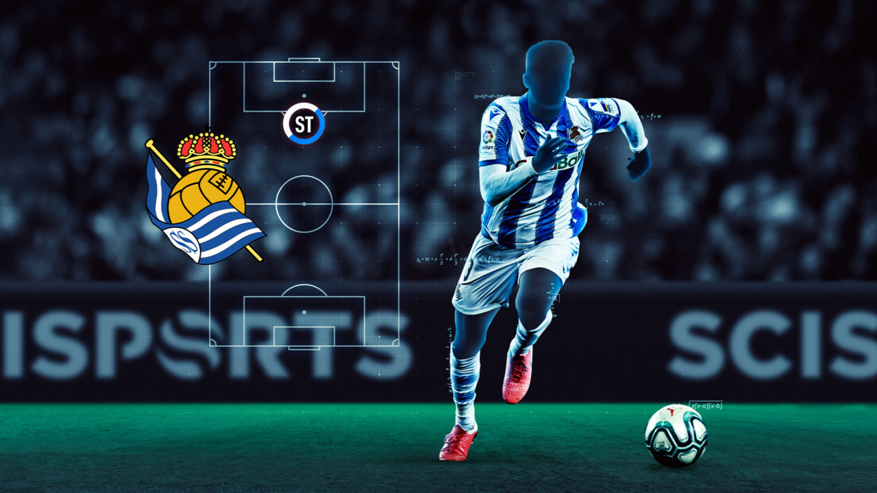 Real Sociedad striker header visual